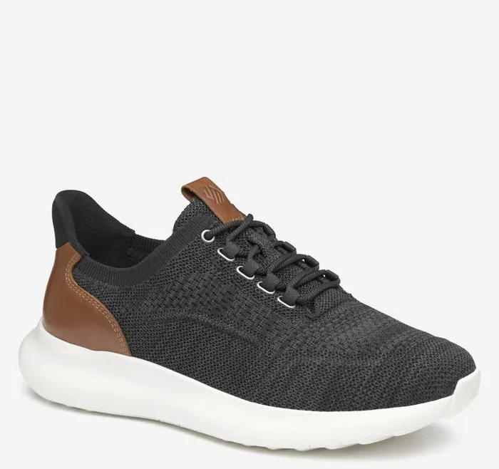 Men Johnston and Murphy LaceUps Amherst 20 Knit Plain Toe Black Heathered Knit Men Johnston and Murphy LaceUps Amherst 20 Knit Plain Toe Black Heathered Knit