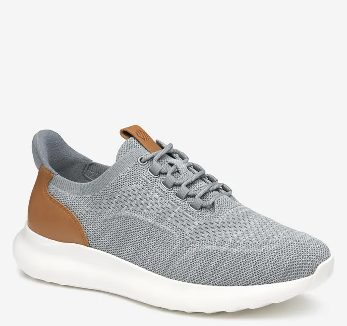 Men Johnston and Murphy LaceUps Amherst 20 Knit Plain Toe Gray Heathered Knit Men Johnston and Murphy LaceUps Amherst 20 Knit Plain Toe Gray Heathered Knit
