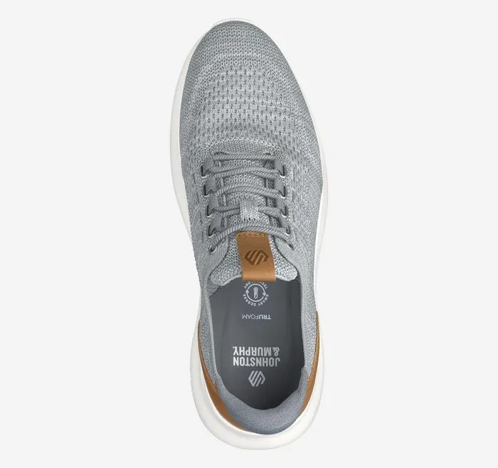 Men Johnston and Murphy LaceUps Amherst 20 Knit Plain Toe Gray Heathered Knit Men Johnston and Murphy LaceUps Amherst 20 Knit Plain Toe Gray Heathered Knit