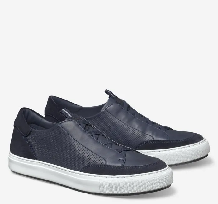 Men Johnston and Murphy LaceUps Anson Stretch LacetoToe Navy English Suedesheepskin Men Johnston and Murphy LaceUps Anson Stretch LacetoToe Navy English Suedesheepskin