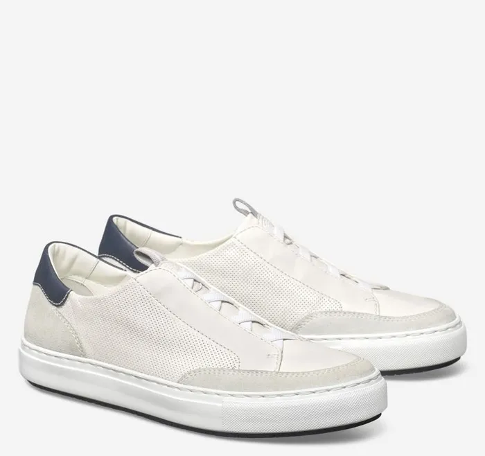 Men Johnston and Murphy LaceUps Anson Stretch LacetoToe White English Suedesheepskin Men Johnston and Murphy LaceUps Anson Stretch LacetoToe White English Suedesheepskin