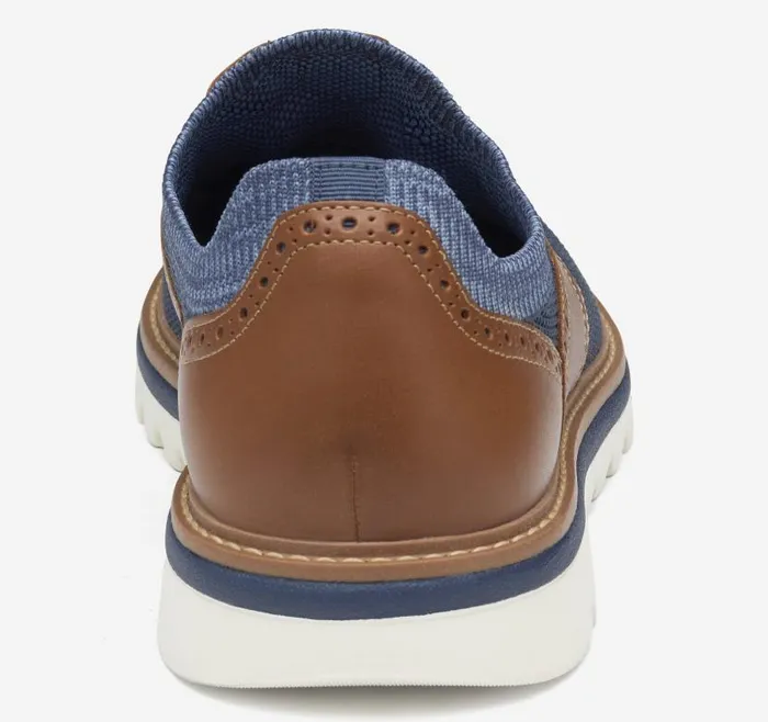 Men Johnston and Murphy LaceUps Braydon Knit Saddle Navy Knittan Full Grain Men Johnston and Murphy LaceUps Braydon Knit Saddle Navy Knittan Full Grain