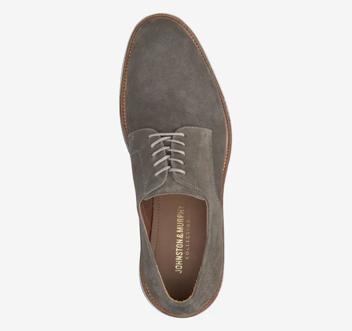 Men Johnston and Murphy LaceUps Jenson Plain Toe Gray Italian Suede Men Johnston and Murphy LaceUps Jenson Plain Toe Gray Italian Suede