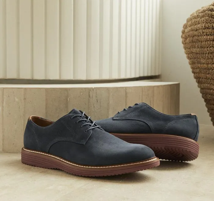 Men Johnston and Murphy LaceUps Upton Plain Toe Navy Nubuck Men Johnston and Murphy LaceUps Upton Plain Toe Navy Nubuck
