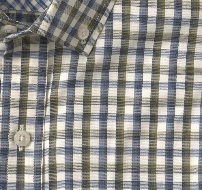 Men Johnston and Murphy Shirts XC4 Sport LongSleeve Shirt Olive Tattersall Men Johnston and Murphy Shirts XC4 Sport LongSleeve Shirt Olive Tattersall