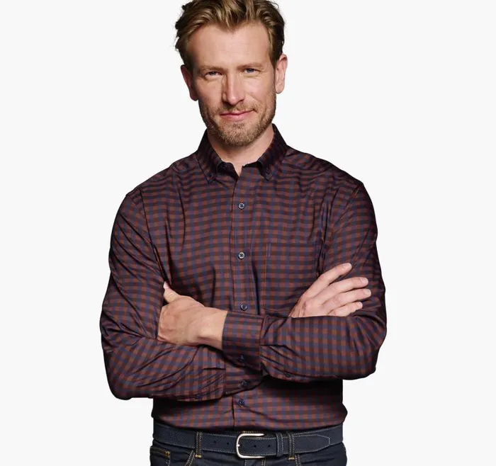 Men Johnston and Murphy Shirts XC4 Sport LongSleeve Shirt Red Men Johnston and Murphy Shirts XC4 Sport LongSleeve Shirt Red