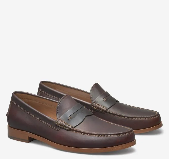 Men Johnston and Murphy SlipOns and Loafers Baldwin Penny Loafer Dark Brown English Full Grain Men Johnston and Murphy SlipOns and Loafers Baldwin Penny Loafer Dark Brown English Full Grain