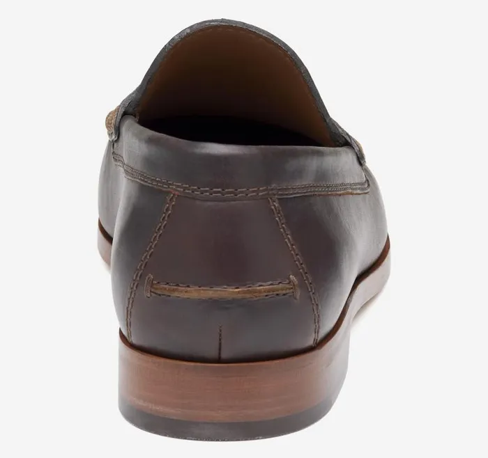 Men Johnston and Murphy SlipOns and Loafers Baldwin Penny Loafer Dark Brown English Full Grain Men Johnston and Murphy SlipOns and Loafers Baldwin Penny Loafer Dark Brown English Full Grain