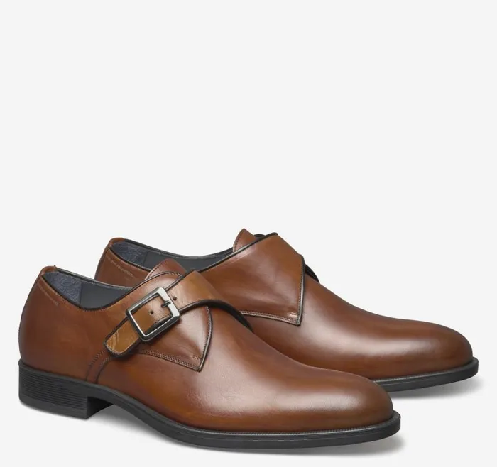 Men Johnston and Murphy SlipOns and Loafers Flynch Monk Strap Tan Italian Calfskin Men Johnston and Murphy SlipOns and Loafers Flynch Monk Strap Tan Italian Calfskin