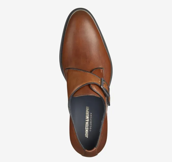 Men Johnston and Murphy SlipOns and Loafers Flynch Monk Strap Tan Italian Calfskin Men Johnston and Murphy SlipOns and Loafers Flynch Monk Strap Tan Italian Calfskin