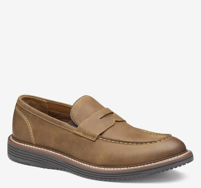 Men Johnston and Murphy SlipOns and Loafers Upton Penny Loafer Brown Oiled Full Grain Men Johnston and Murphy SlipOns and Loafers Upton Penny Loafer Brown Oiled Full Grain