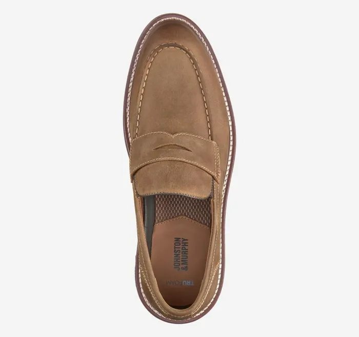 Men Johnston and Murphy SlipOns and Loafers Upton Penny Loafer Brown Oiled Full Grain Men Johnston and Murphy SlipOns and Loafers Upton Penny Loafer Brown Oiled Full Grain