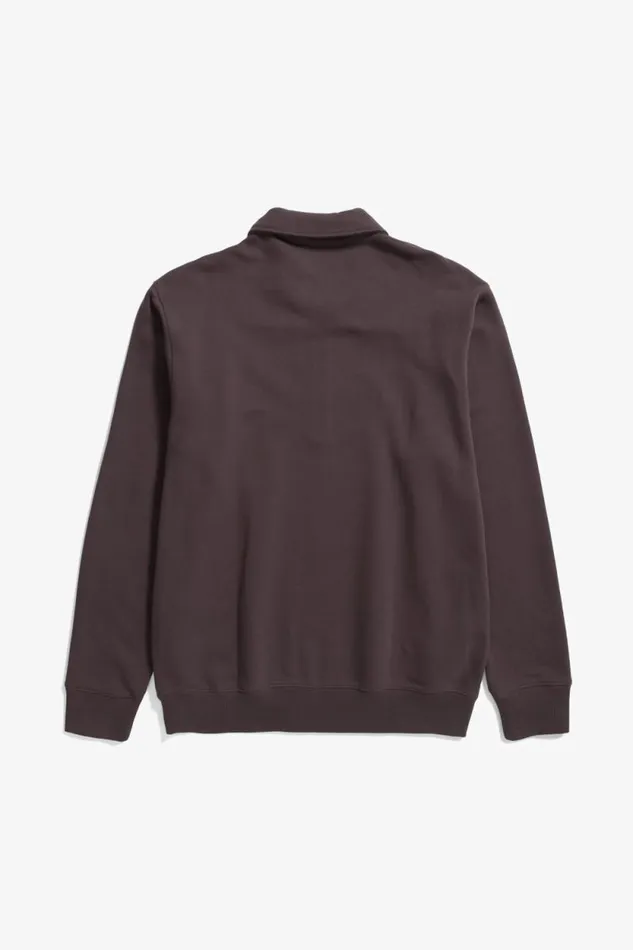 Men Ketel Relaxed Organic NORSE Logo Half Zip Wine Red Norse Projects Sweatshirts
