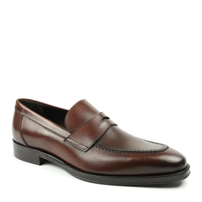 Men Loafers and Slipons Bruno Magli Nathan Penny Loafer 8211 Rust