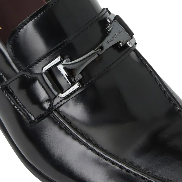Men Loafers and Slipons Bruno Magli Saffo Slip On Black Bit Loafer Black Leather