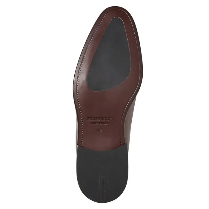 Men Loafers and Slipons Bruno Magli Sante Double Gore Classic Bit Leather Loaferbrown