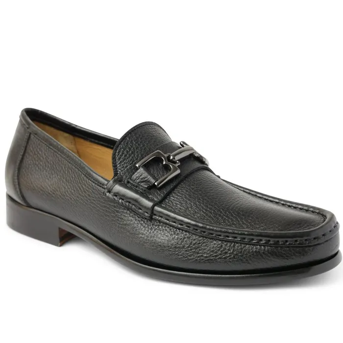 Men Loafers and Slipons Bruno Magli Trieste Classic Leather Moccasin 8211 Black Cervo