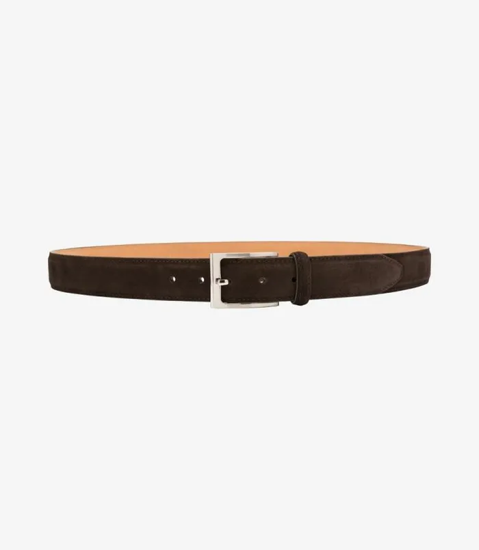 Men Loake Casual Belts William Belt Dark Brown Suede Men Loake Casual Belts William Belt Dark Brown Suede