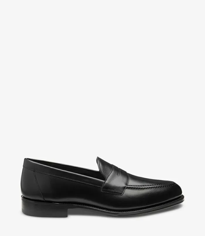Men Loake Loafers Hornbeam Carbon Black
