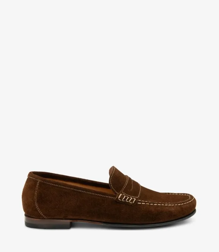 Men Loake Loafers Jefferson Brown Suede