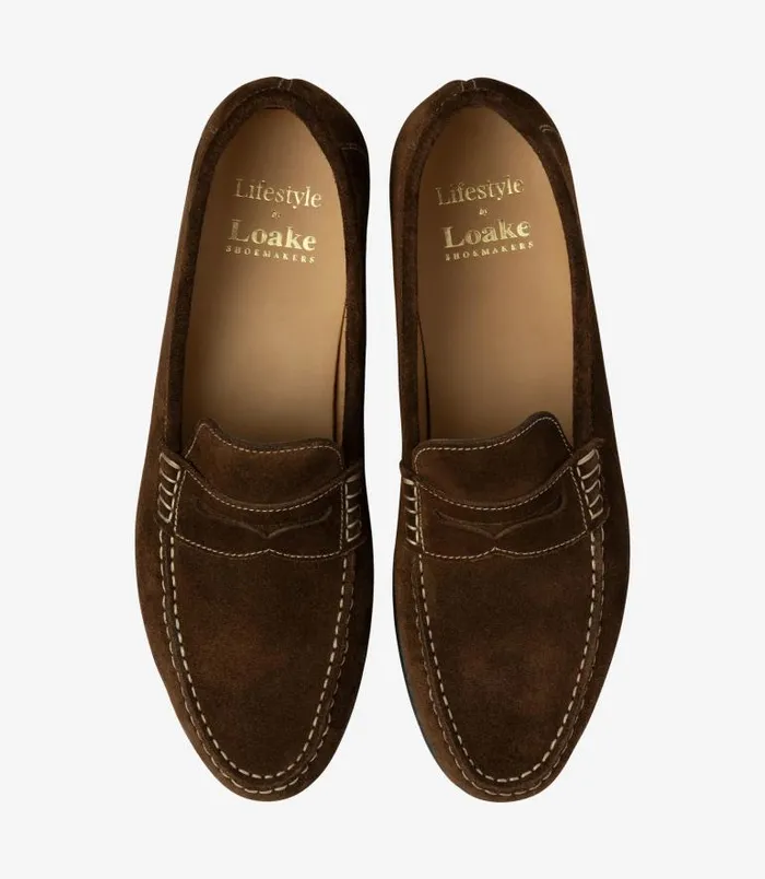Men Loake Loafers Jefferson Brown Suede Men Loake Loafers Jefferson Brown Suede