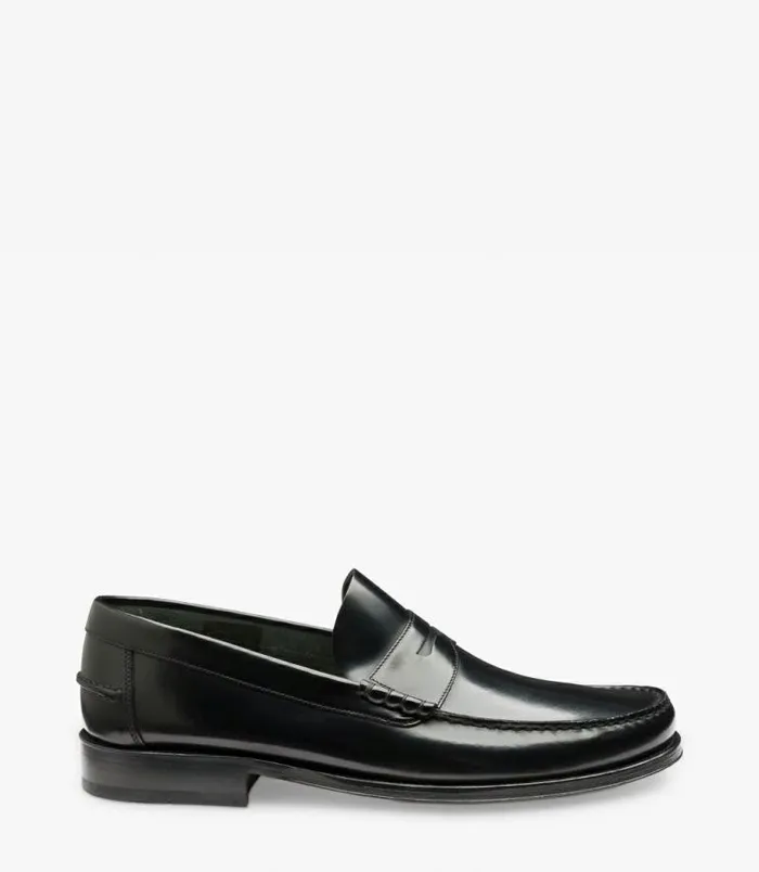 Men Loake Loafers Princeton Black