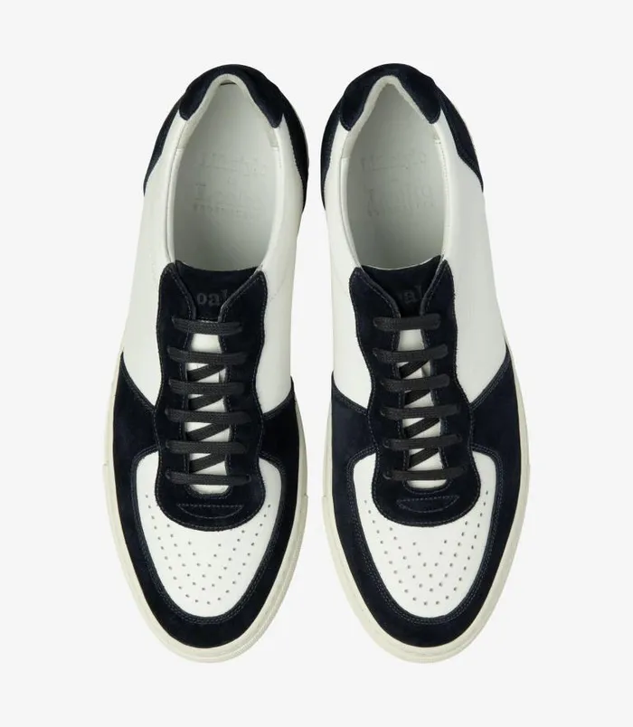 Men Loake Trainers and Sneakers Rush White and Navy Suede Men Loake Trainers and Sneakers Rush White and Navy Suede