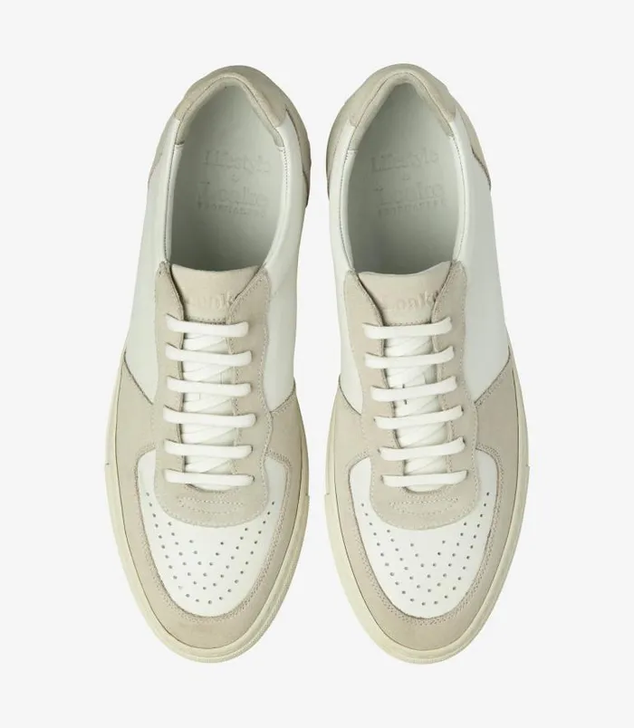 Men Loake Trainers and Sneakers Rush White and Sand Suede Men Loake Trainers and Sneakers Rush White and Sand Suede