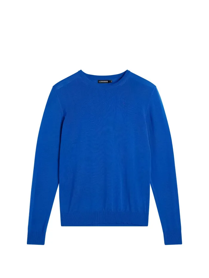 Men Lyle Light Merino Crew Neck Lapis Blue JLindeberg Knitwear Men Lyle Light Merino Crew Neck Lapis Blue JLindeberg Knitwear