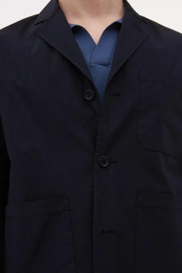 Men Nilas Typewriter Work Jacket Dark Navy Norse Projects Outerwear
