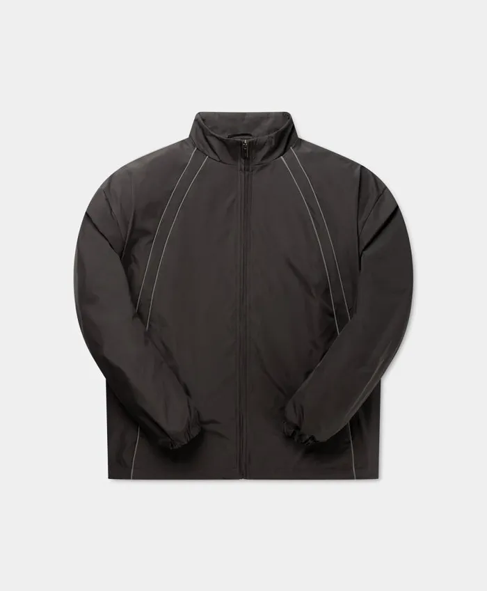 Men Obsidian Black Taye Logo Relaxed Track Jacket Daily Paper Jackets