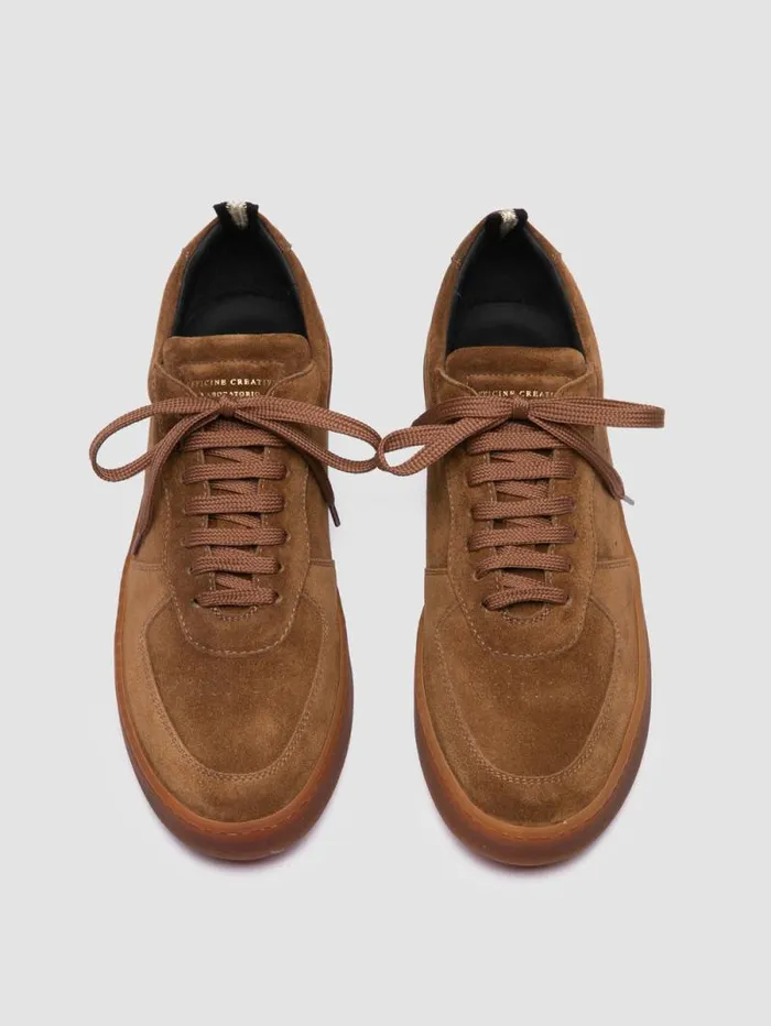 Men Officine Creative Footwear ASSET 001 Light Brown Suede Low Top Sneakers Men Officine Creative Footwear ASSET 001 Light Brown Suede Low Top Sneakers