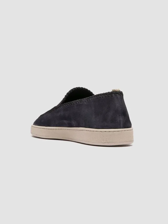 Men Officine Creative Footwear HERBIE 011 Blue Suede Penny Loafers Men Officine Creative Footwear HERBIE 011 Blue Suede Penny Loafers