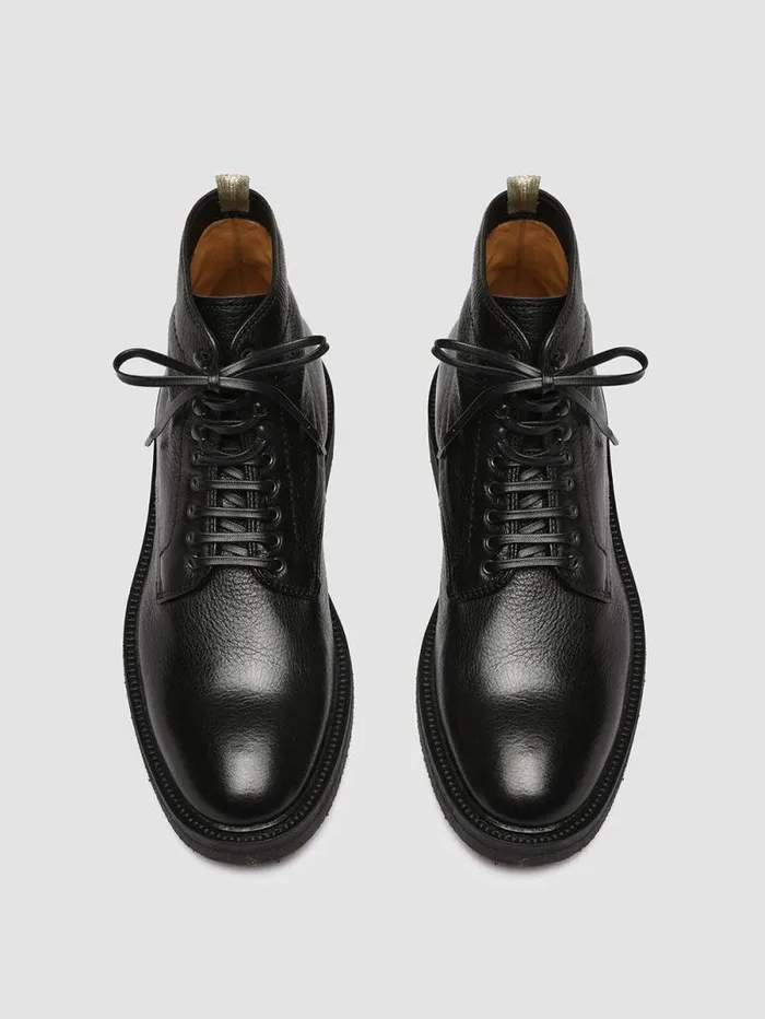 Men Officine Creative Footwear HOPKINS FLEXI 203 Black Leather Laceup Boots Men Officine Creative Footwear HOPKINS FLEXI 203 Black Leather Laceup Boots