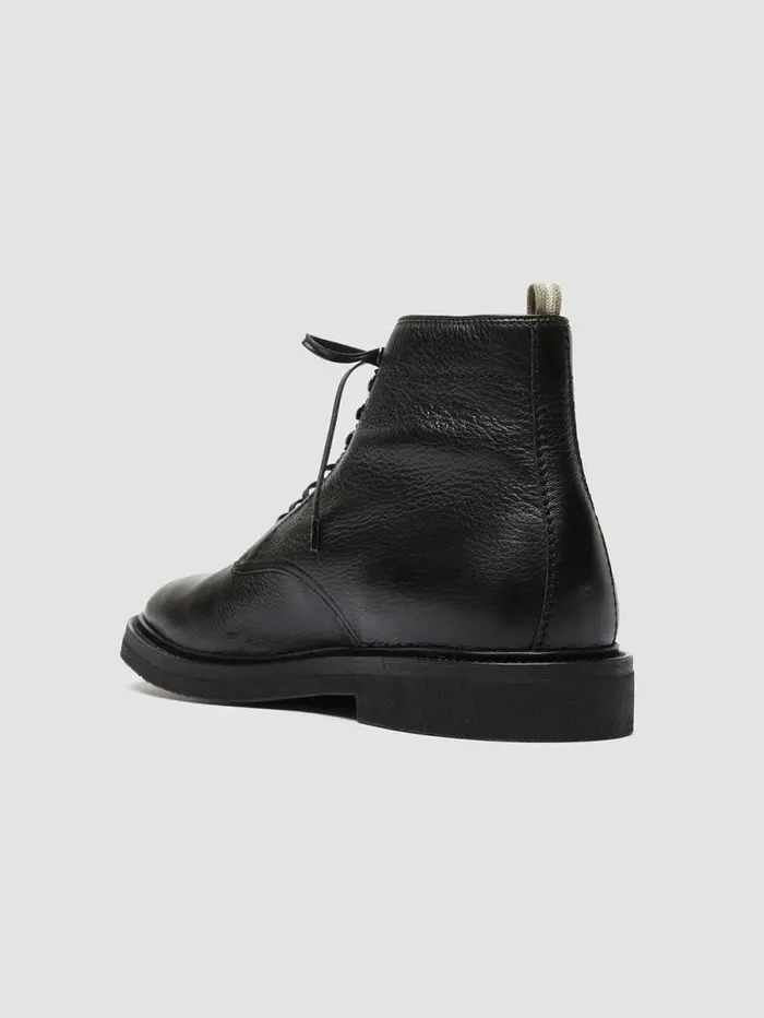 Men Officine Creative Footwear HOPKINS FLEXI 203 Black Leather Laceup Boots Men Officine Creative Footwear HOPKINS FLEXI 203 Black Leather Laceup Boots