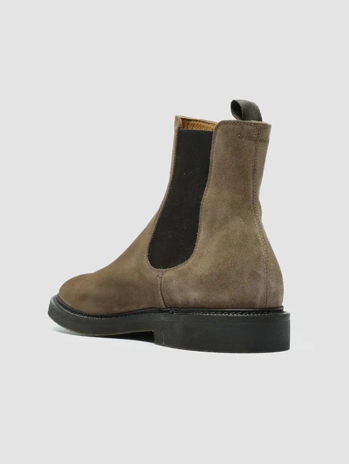 Men Officine Creative Footwear HOPKINS FLEXI 204 Taupe Suede Pull On Boots Men Officine Creative Footwear HOPKINS FLEXI 204 Taupe Suede Pull On Boots