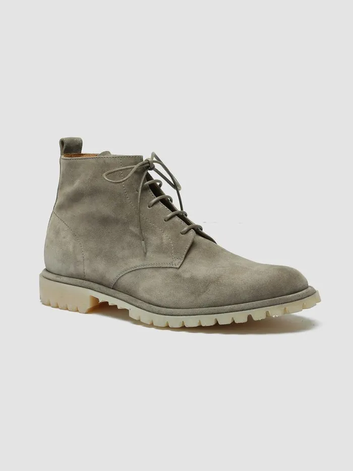 Men Officine Creative Footwear SPECTACULAR 002 Taupe Suede LaceUp Boots Men Officine Creative Footwear SPECTACULAR 002 Taupe Suede LaceUp Boots