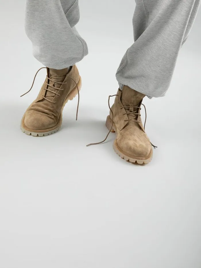 Men Officine Creative Footwear SPECTACULAR 002 Taupe Suede LaceUp Boots Men Officine Creative Footwear SPECTACULAR 002 Taupe Suede LaceUp Boots