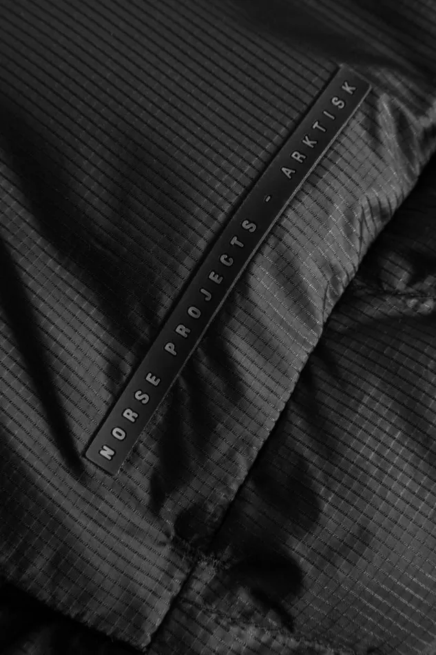 Men Pasmo Rip Down Jacket Black Norse Projects Outerwear