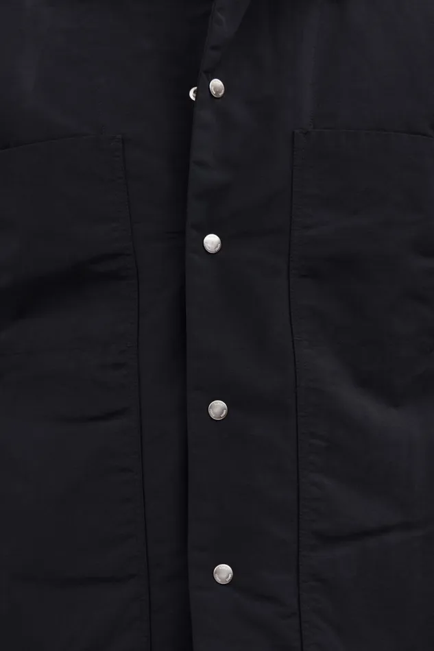 Men Pelle Waxed Nylon Insulated Jacket Black Norse Projects Outerwear