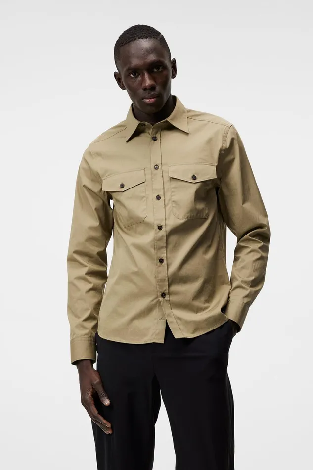 Men Perry 2 Pocket Slim Shirt Aloe JLindeberg Shirts