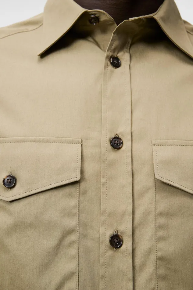 Men Perry 2 Pocket Slim Shirt Aloe JLindeberg Shirts Men Perry 2 Pocket Slim Shirt Aloe JLindeberg Shirts