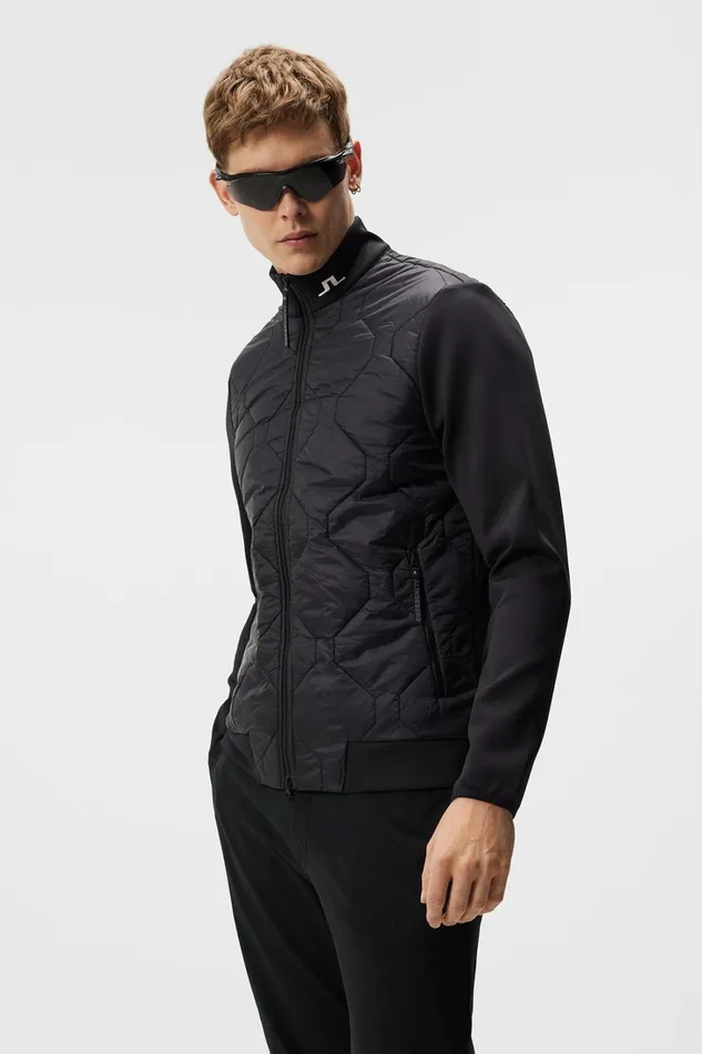 Men Quilt Hybrid Jacket Black JLindeberg Jackets