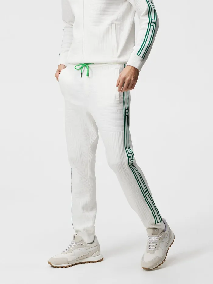Men Robin Knitted Pant Bridge Stripe Patchwork JLindeberg Trousers