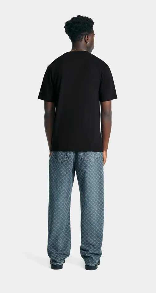 Men Sand Blue Amba Monogram Relaxed Jeans Daily Paper Pants Men Sand Blue Amba Monogram Relaxed Jeans Daily Paper Pants