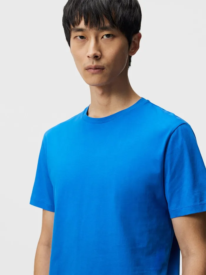 Men Sid Basic Cotton Tee Lapis Blue JLindeberg Tshirts Men Sid Basic Cotton Tee Lapis Blue JLindeberg Tshirts