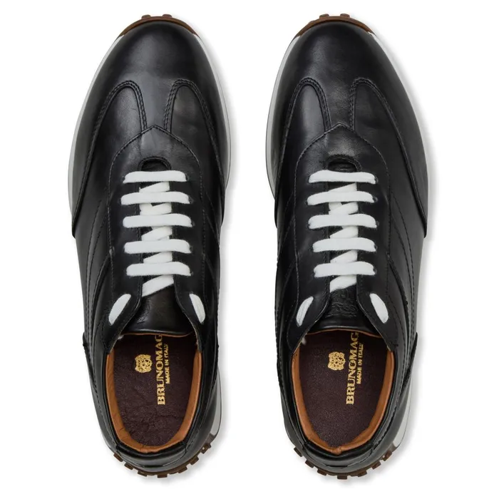 Men Sneakers Bruno Magli Duccio Mid Leather Jogger SneakerBlack