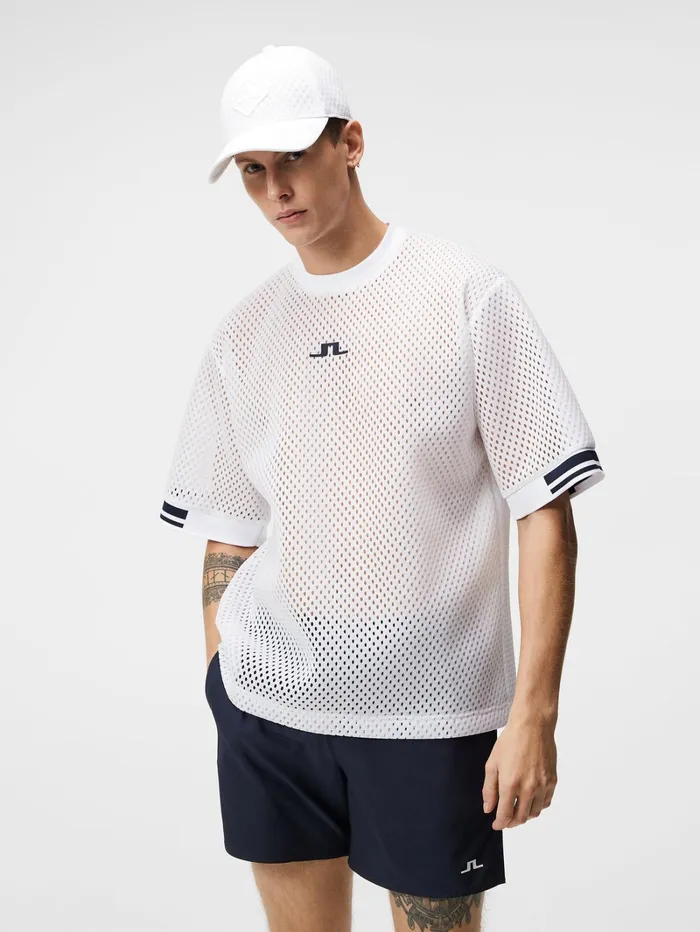 Men Spencer Tee White JLindeberg Base and Mid Layers