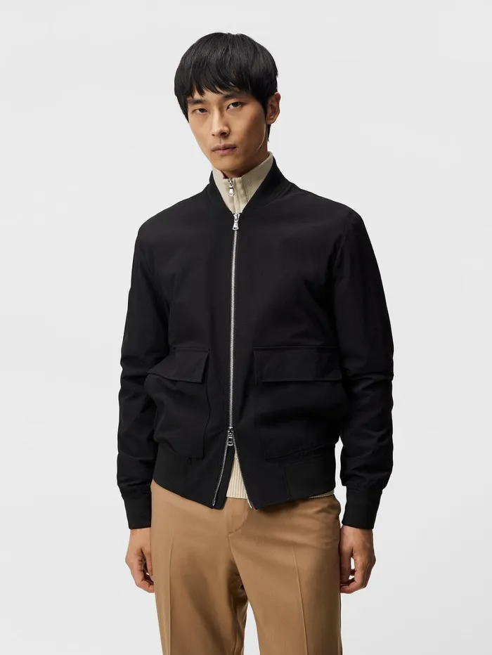 Men Thom Bomber WR Ripstop Black JLindeberg Jackets