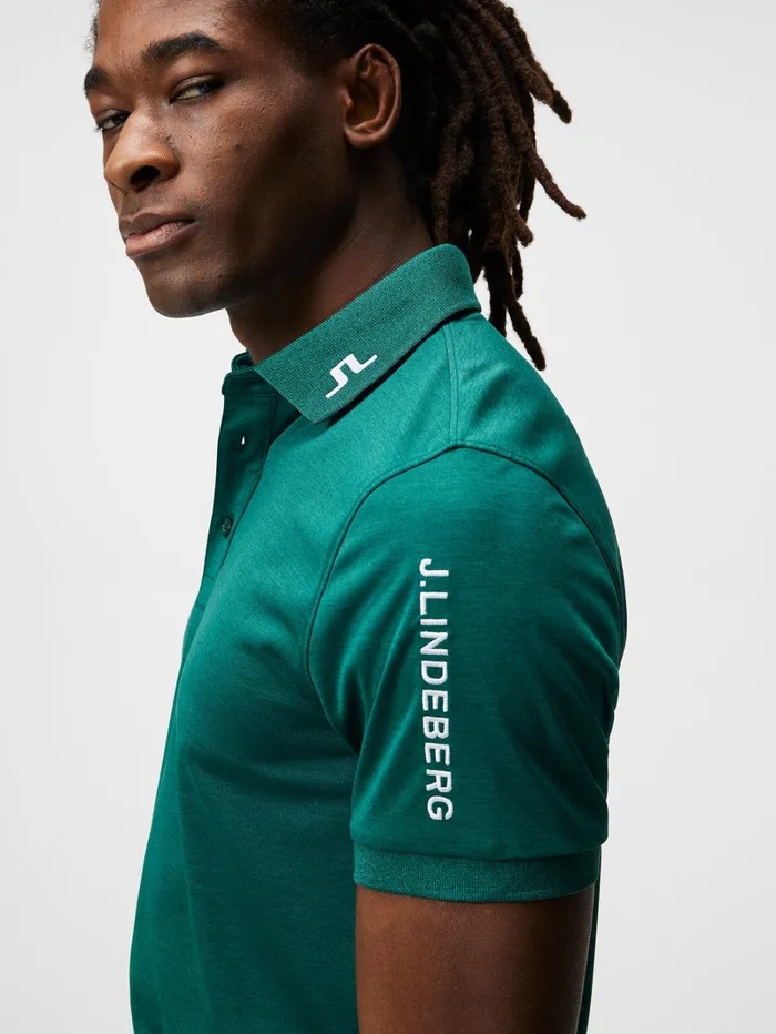 Men Tour Tech Slim Fit Polo Rain Forest Melange JLindeberg Polo Shirts Men Tour Tech Slim Fit Polo Rain Forest Melange JLindeberg Polo Shirts
